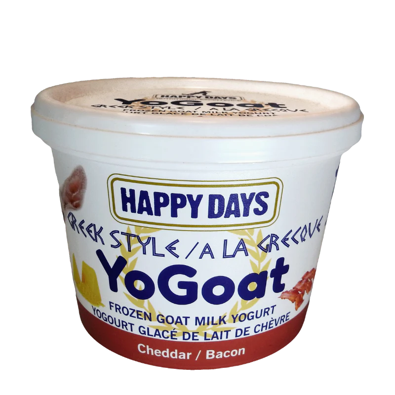 Happy Days YoGoat Goat Milk Yogurt Cheddar/Bacon 475g