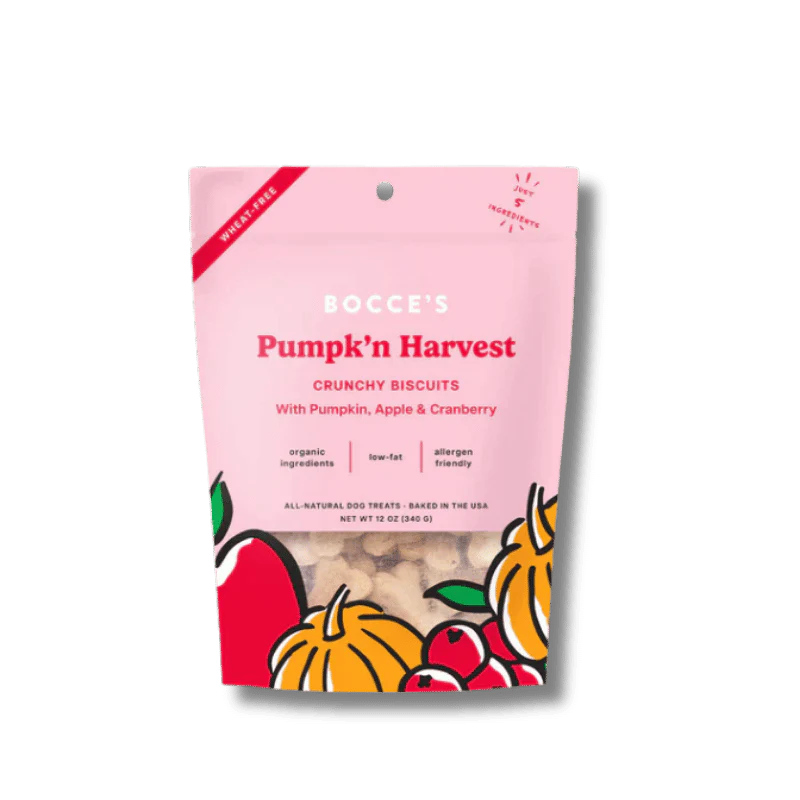 Bocce&#39;s Bakery - Pumpk&#39;n Harvest Small Batch Dog Biscuits - 12oz