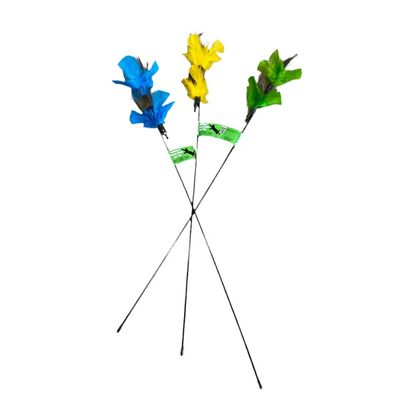 VEE PEACOCK FEATHER WAND CAT TOY 36&quot;