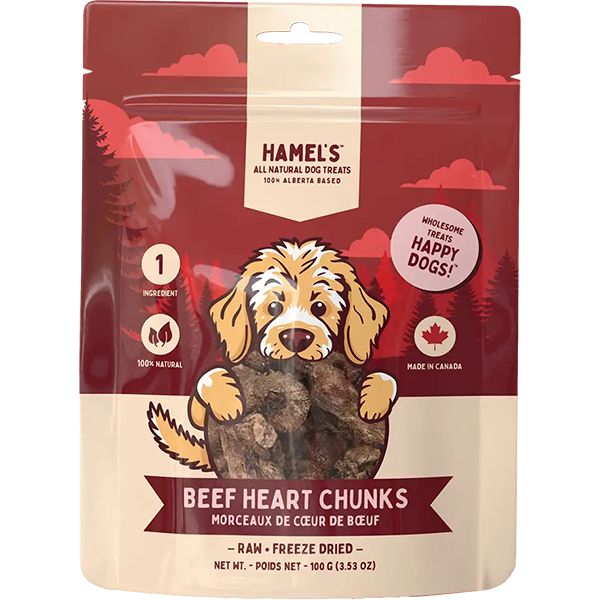 Hamel&#39;s Freeze-Dried Beef Heart Chunks 100g