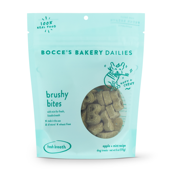 Bocce&#39;s Bakery Dog Dailies Brushy Bites 6 oz