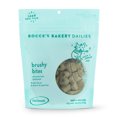 Bocce&#39;s Bakery Dog Dailies Brushy Bites 6 oz