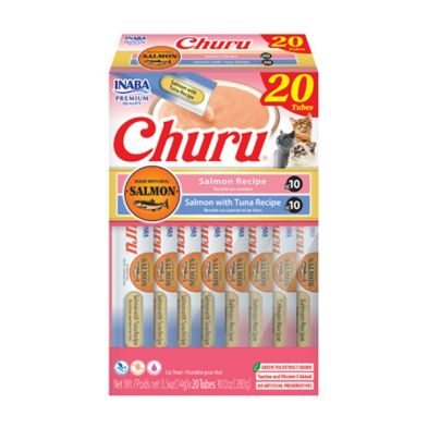 Churu Puree Salmon &amp; Tuna Var BOX 20pk 10oz