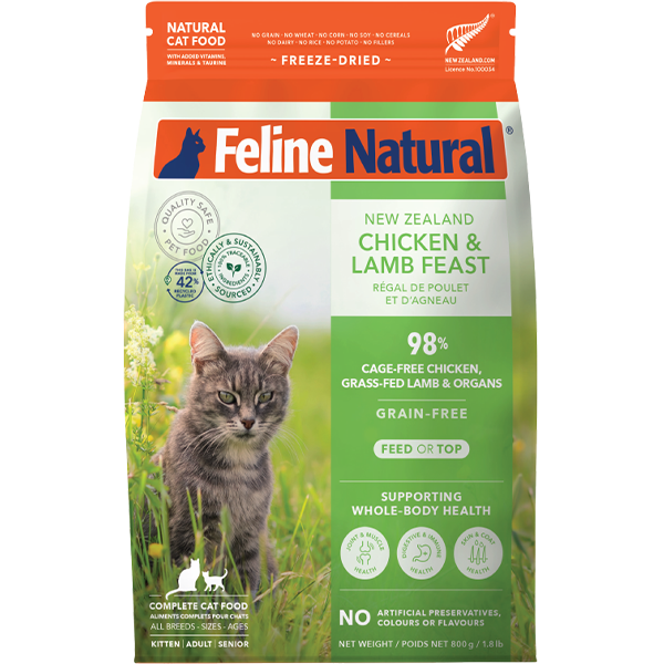 Feline Natural Cat Freeze-Dried Chicken & Lamb 1.8lb
