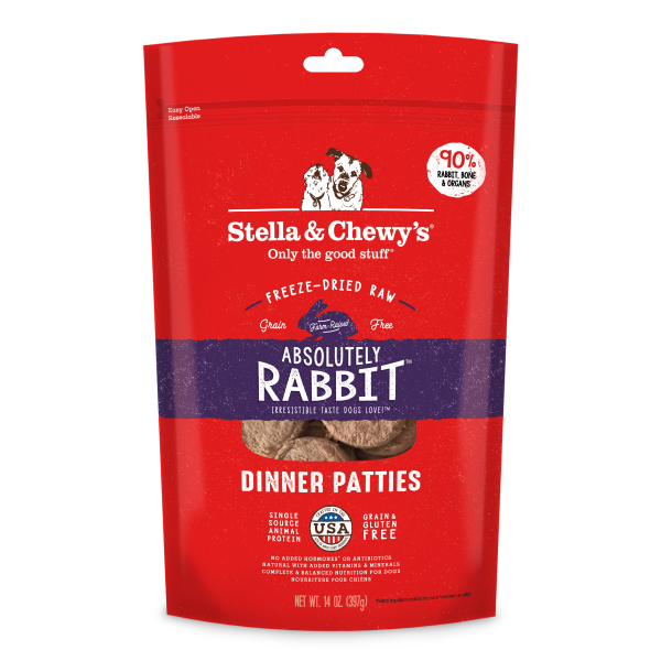 Stella&Chewys Dog FD Absolutely Rabbit Patties 14 oz