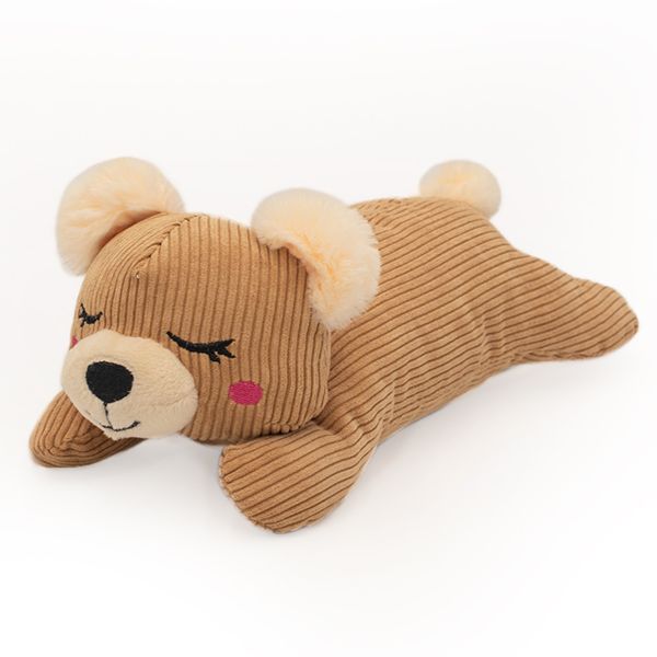 ZippyPaws Snooziez with Shhhqueaker Bear