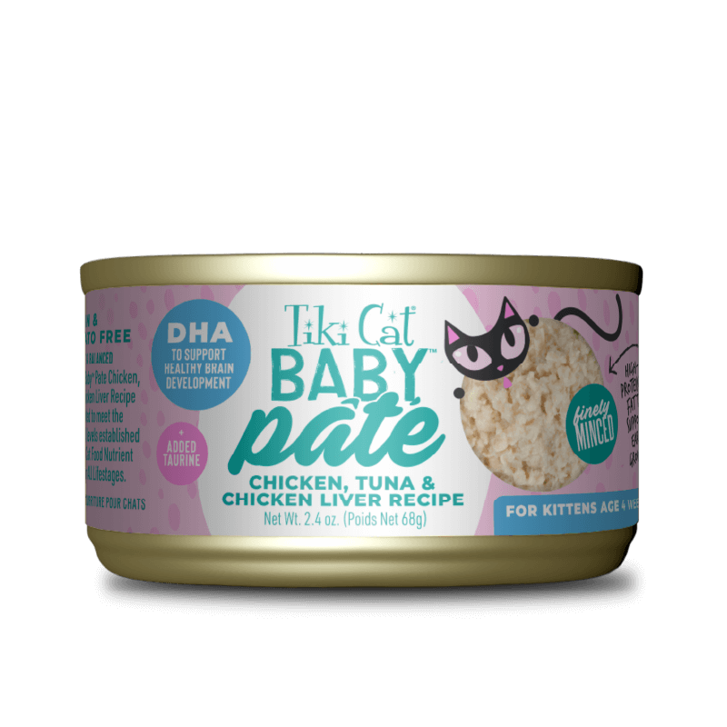 Tiki Cat Baby Pate - Chicken, Tuna & Chicken Liver 2.4 oz