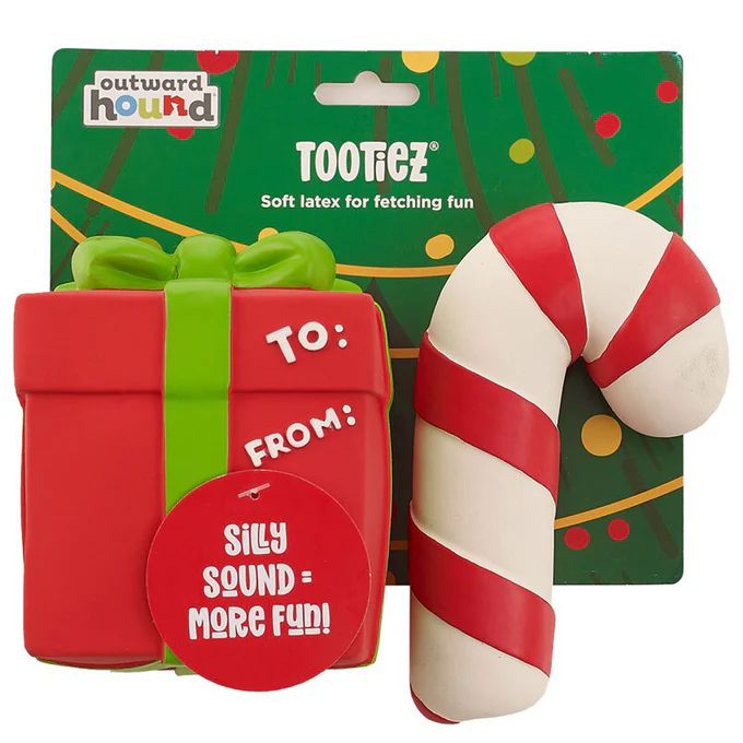 OUTWARD HOUND XMAS Tootiez Gift/Candy Cane 2PK