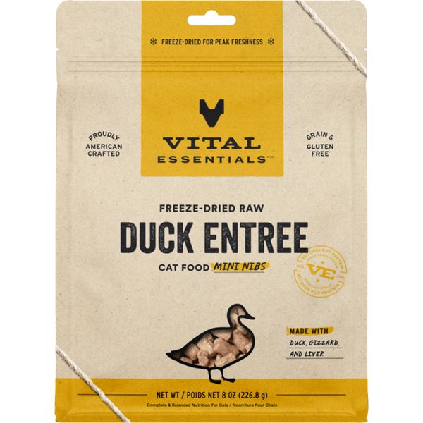 VITAL ESSENTIALS FD Cat Raw Duck Mini Nibs 8OZ