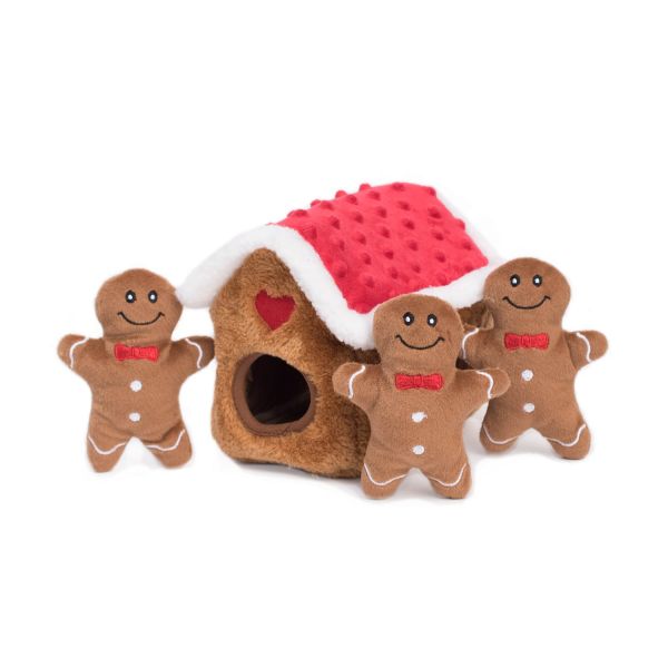 ZippyPaws Holiday Burrow Gingerbread House ZippyPaws Holiday Burrow Gingerbread House