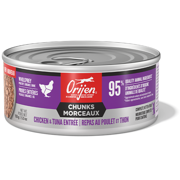 ORIJEN Cat Chunks Chicken & Tuna Kitten 155g
