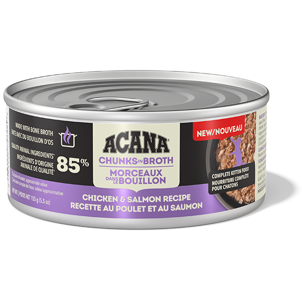 ACANA Cat Premium Chunks Chk & Salmon Entree Kitten 155g