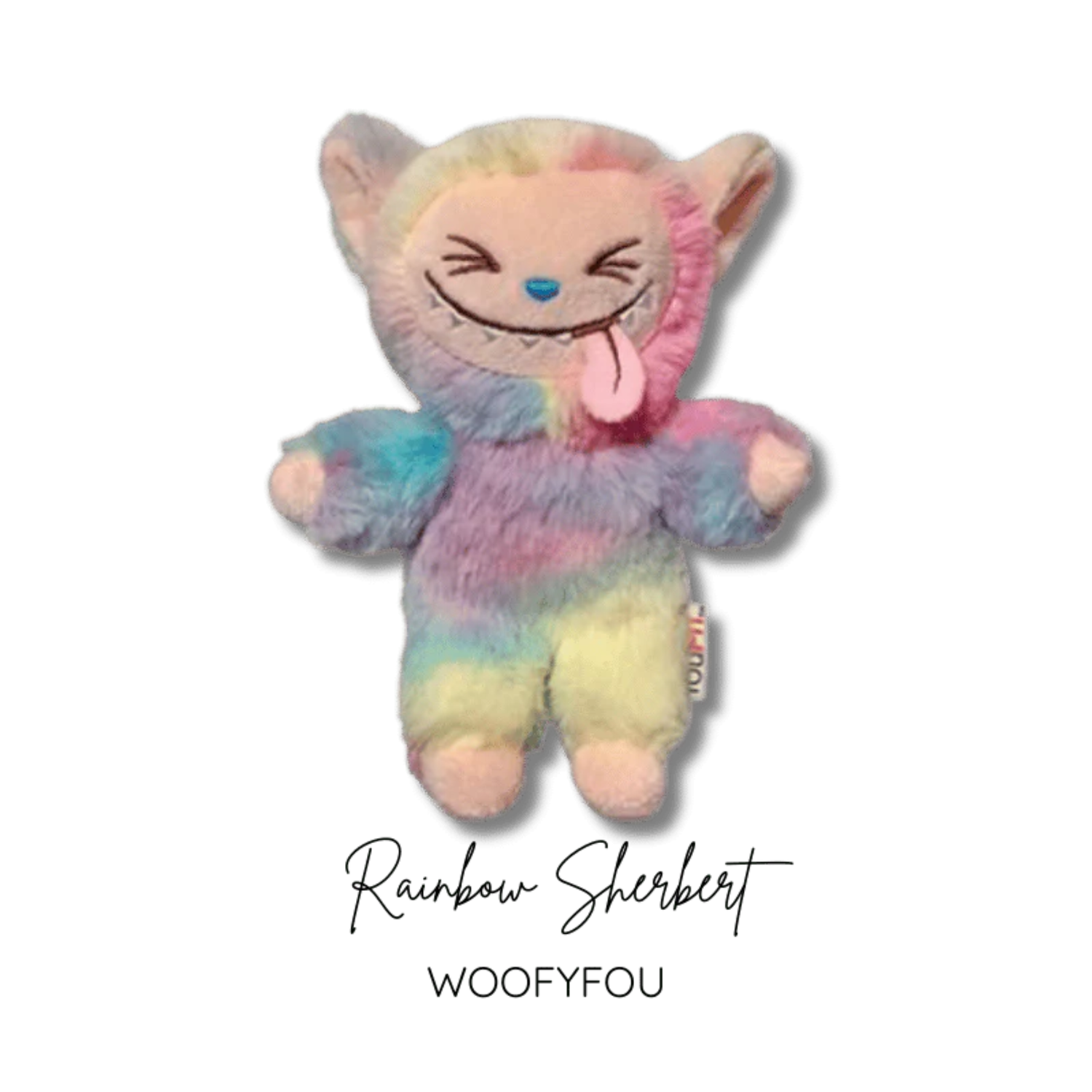 LaFouFou Collection 6" WoofyFou Rainbow Sherbert - Small