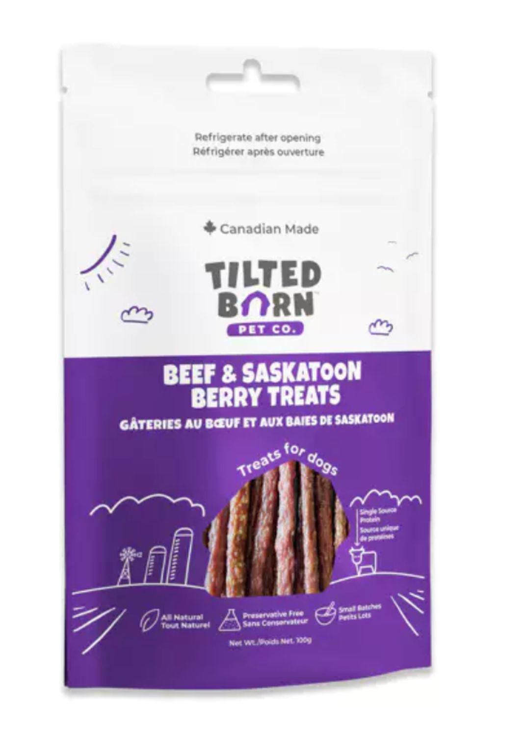 Titled Barn Beef & Saskatoon Berry Treats