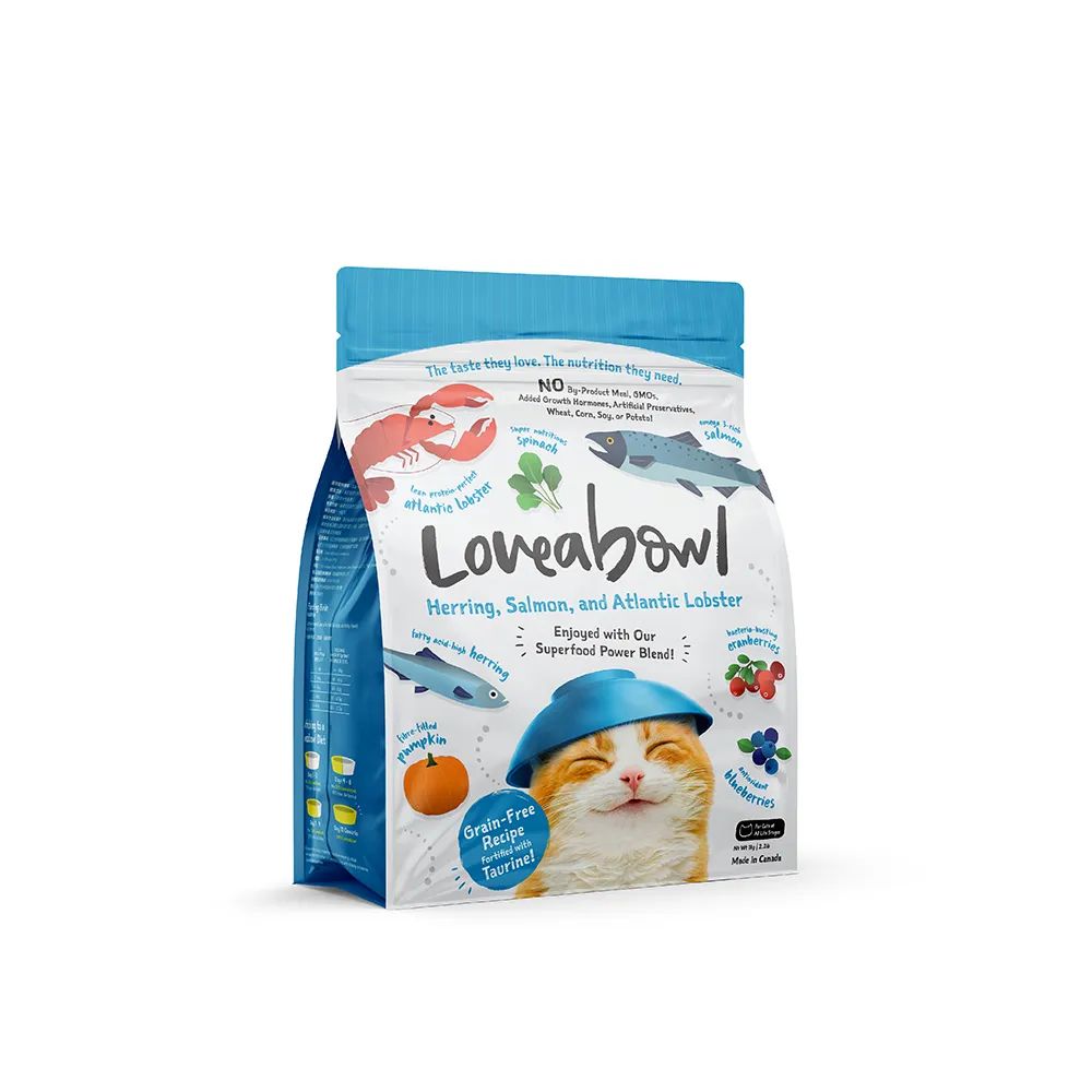 Love-A-Bowl Pet Food - Herring, Salmon and Atlantic Lobster Cat Food 2.20lb Love-A-Bowl Pet Food - Herring, Salmon and Atlantic Lobster Cat Food 2.20lb