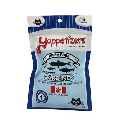 Yappertizer Dehydrated Cat Treat 20g - Sardines