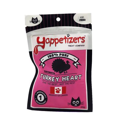 Yappertizer Dehydrated Cat Treat - Turkey Heart