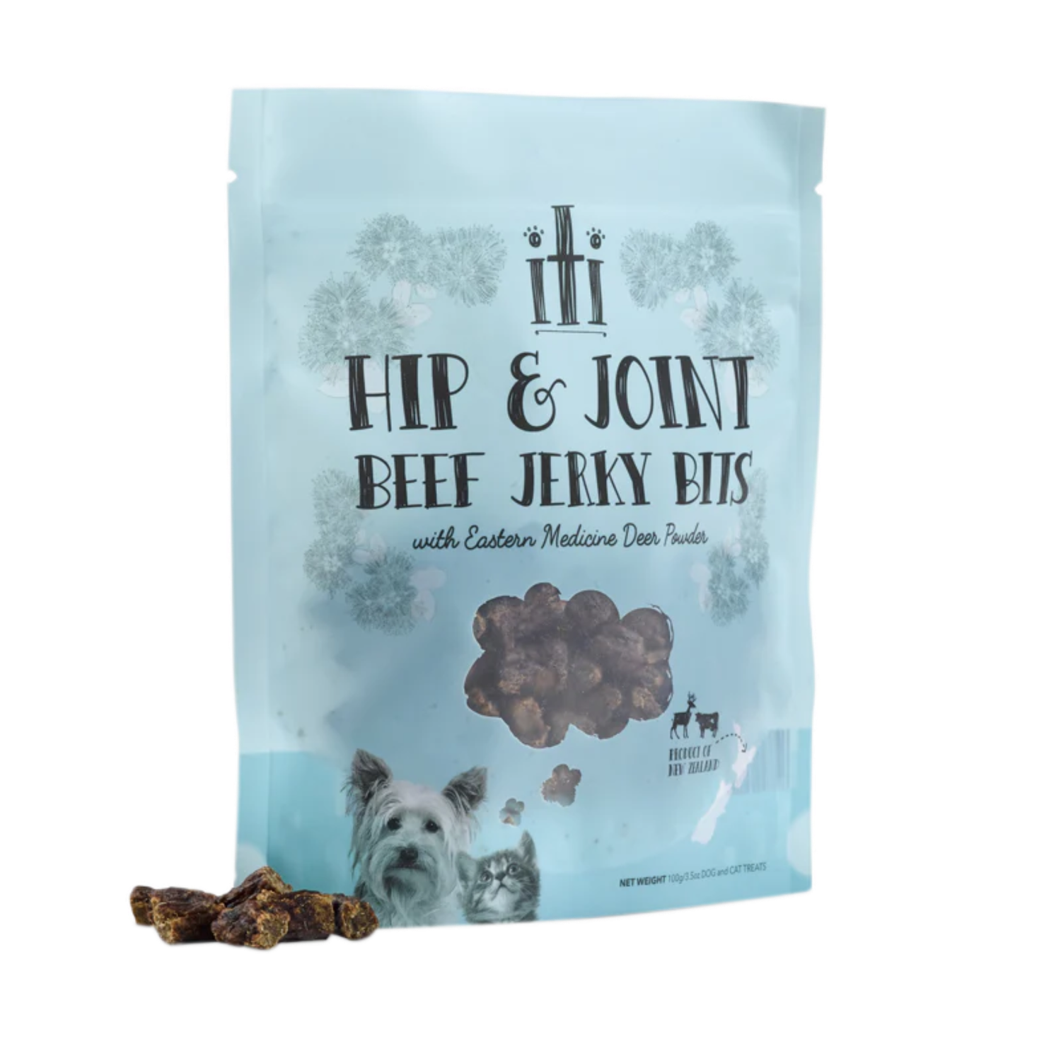 iTi Air-Dried Treats Hip & Joint Beef Jerky Bits - 100g