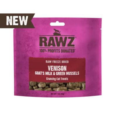 RAWZ Cat Freeze-Dried Venison, Goat Milk & Green Mussels Treat 28g