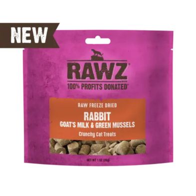 RAWZ Cat Freeze-Dried Rabbit, Goat Milk & Green Mussels Treat 28g