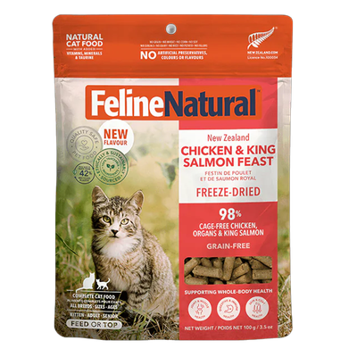Feline Natural Freeze-Dried - Chkn & King Salm 100g