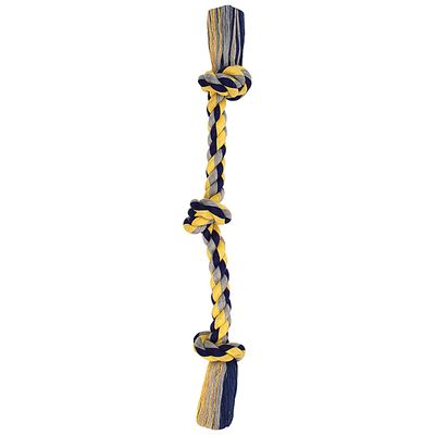 Cotton Rope Tug 3 Knot Colored Large 25"