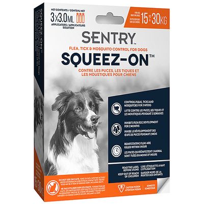 Sentry Squeeze-On Flea, Tick & Mosquito Medium