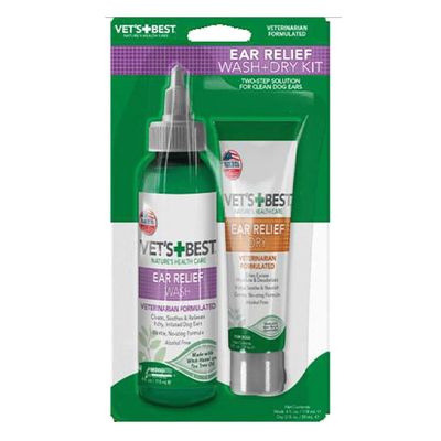 Vet's Best - Ear Relief Wash 4oz & Dry 2oz 2 pk