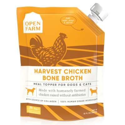 Open Farm - Dog/Cat Harvest Chicken Bone Broth Topper 12oz