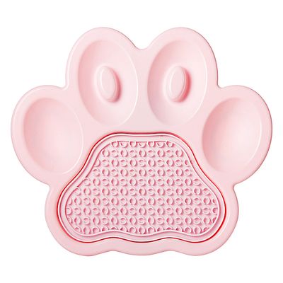 Pet Dream House Paw 2-1 Slow Feeder & Lick Pad - Pink