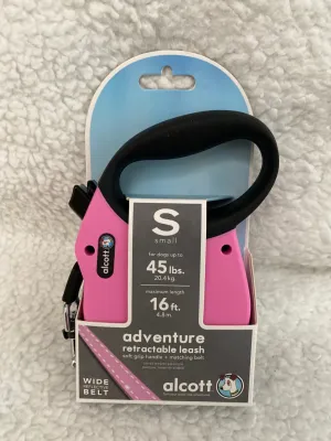 Alcott Retractable Leash - Pink SM