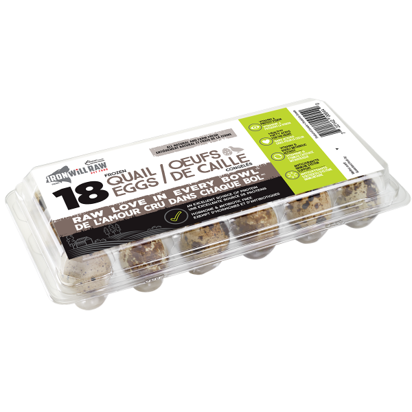 Iron Will Raw - Dog/Cat Quail Eggs 18ct