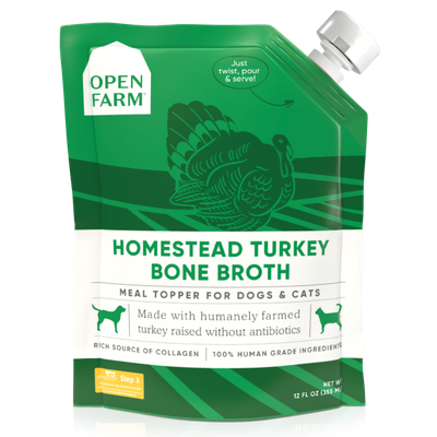 Open Farm Bone Broth Topper TRKY 12oz