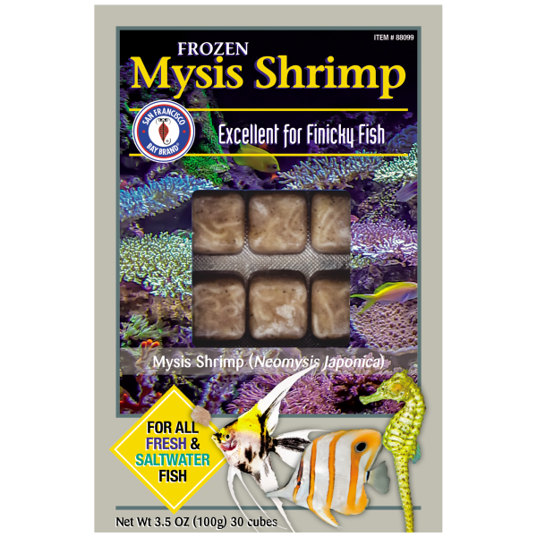 San Francisco Bay Frozen Mysis Shrimp Cubes 3.5 oz