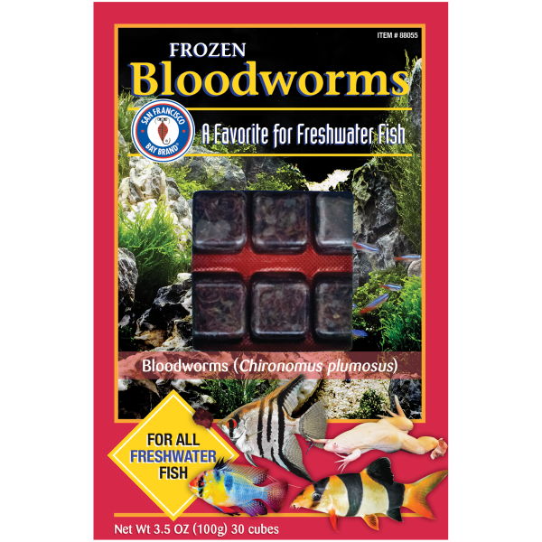 San Francisco Bay Frozen Bloodworm Cubes 3.5oz