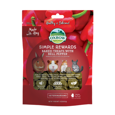 Oxbow Simple Rewards Bell Pepper Treats 3oz