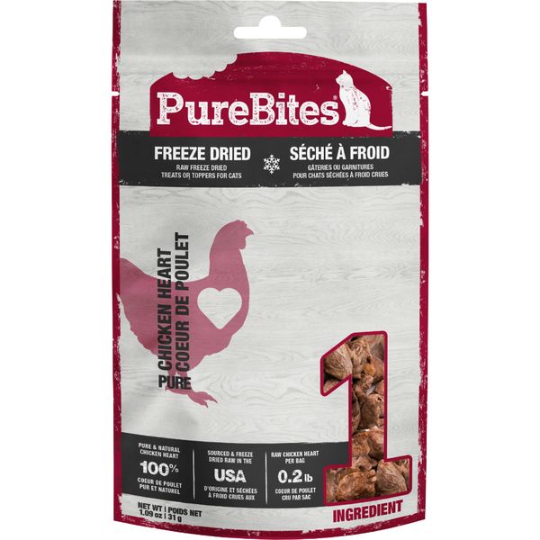 PureBites Freeze Dried Chicken Heart 31GM