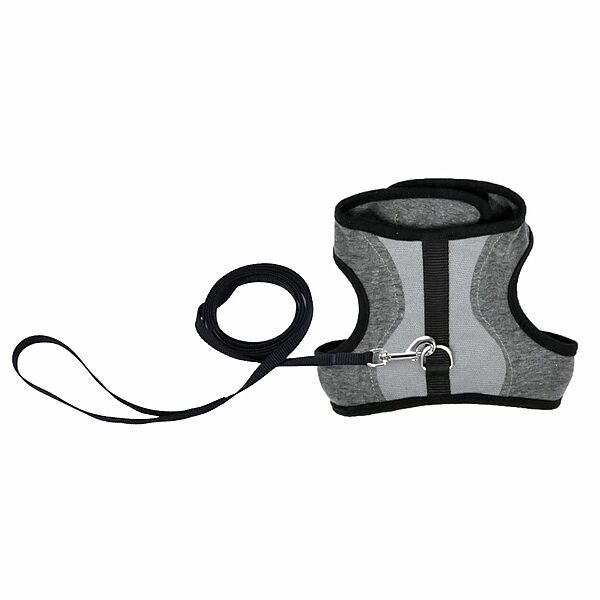 Coastal Cat Harness With Leash Grey 11-16"