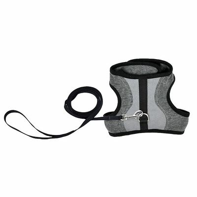 Coastal Cat Harness With Leash Grey 9-14"