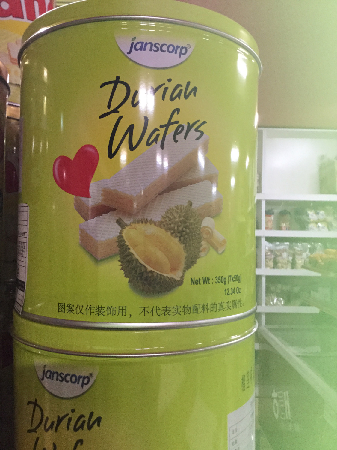 Durian Wafers kaleng 350g