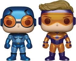 Funko POP! DC- Blue beetle/Booster gold (Metallic)