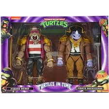 Neca TMNT Turtle in time Beebop and Rocksteady 2 packs