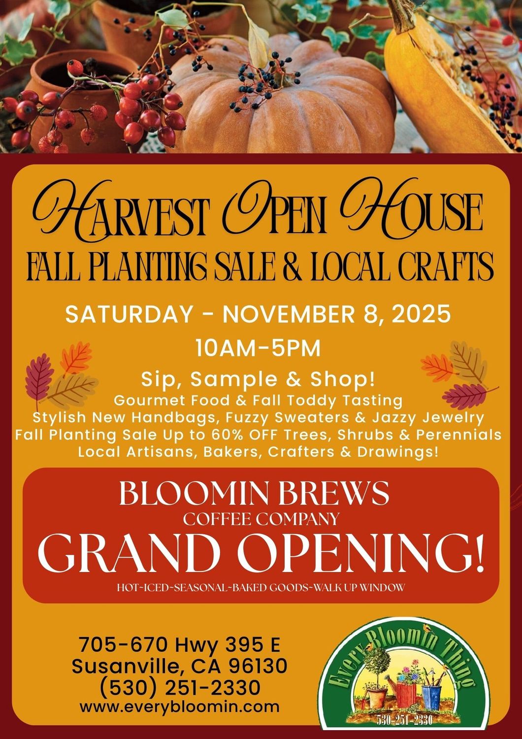 Harvest Open House 11/8/2025