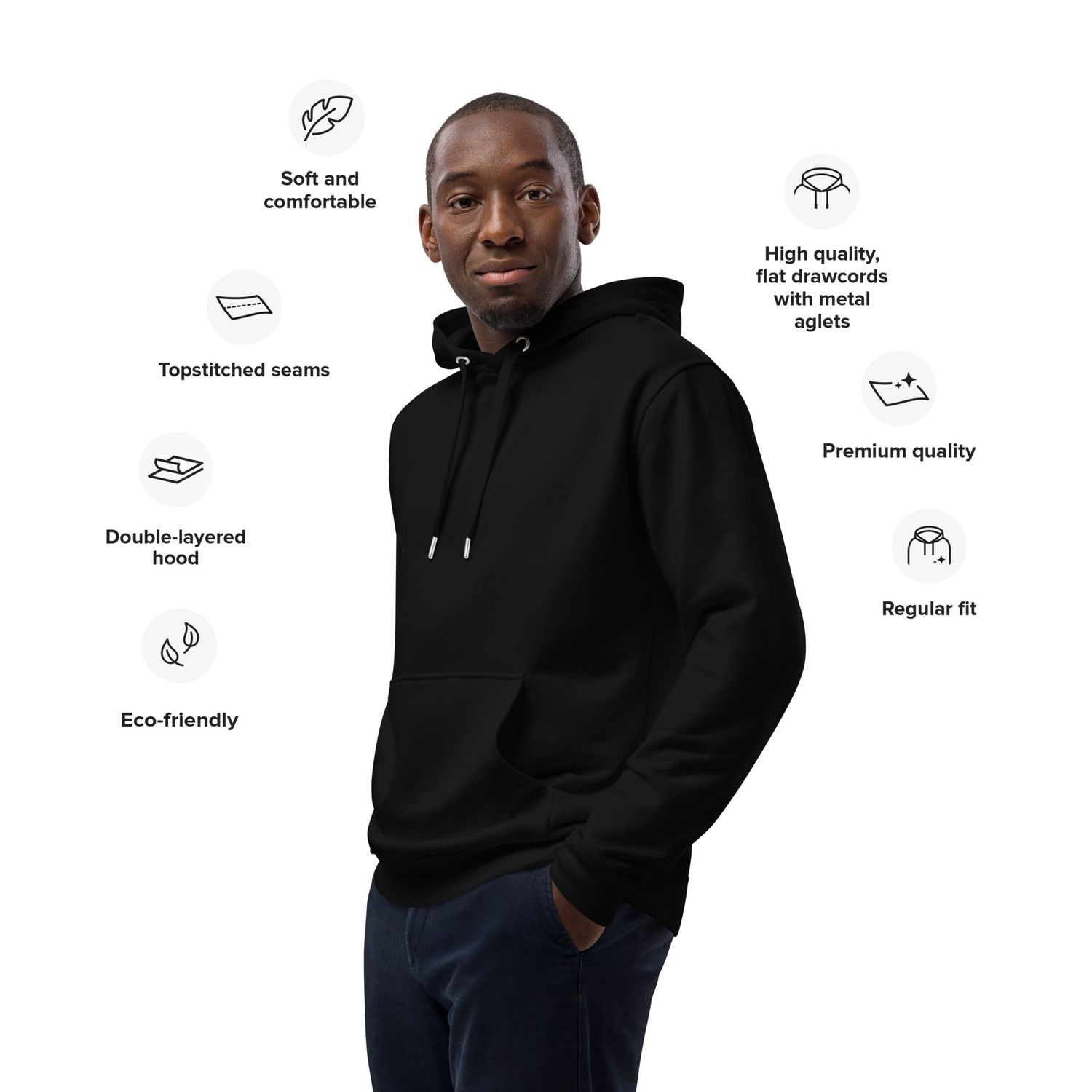 Uplift, Inspire, &amp; Empower White Stitching hoodie