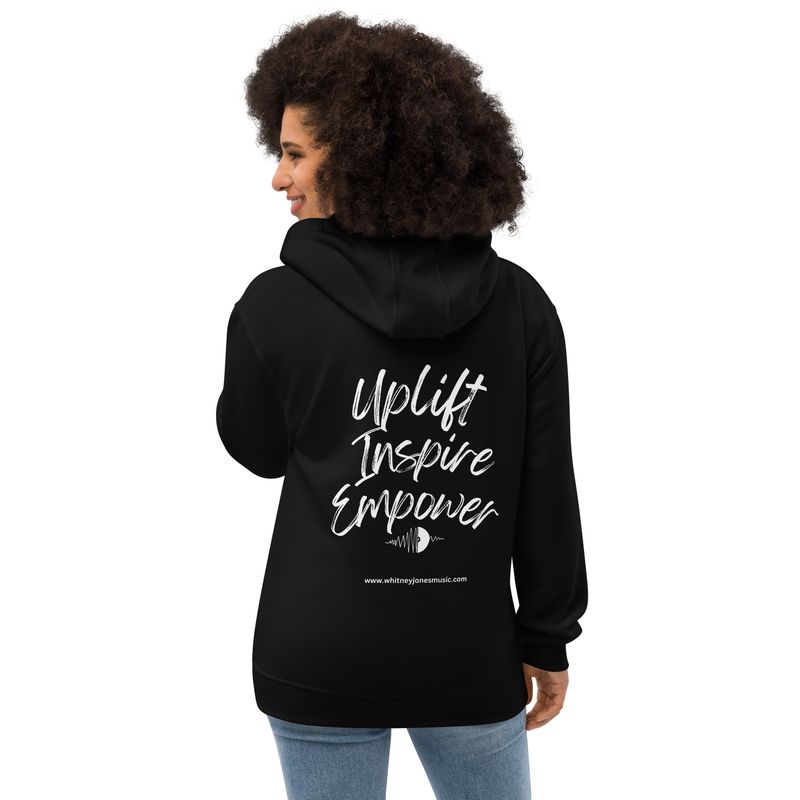 Uplift, Inspire, &amp; Empower White Stitching hoodie