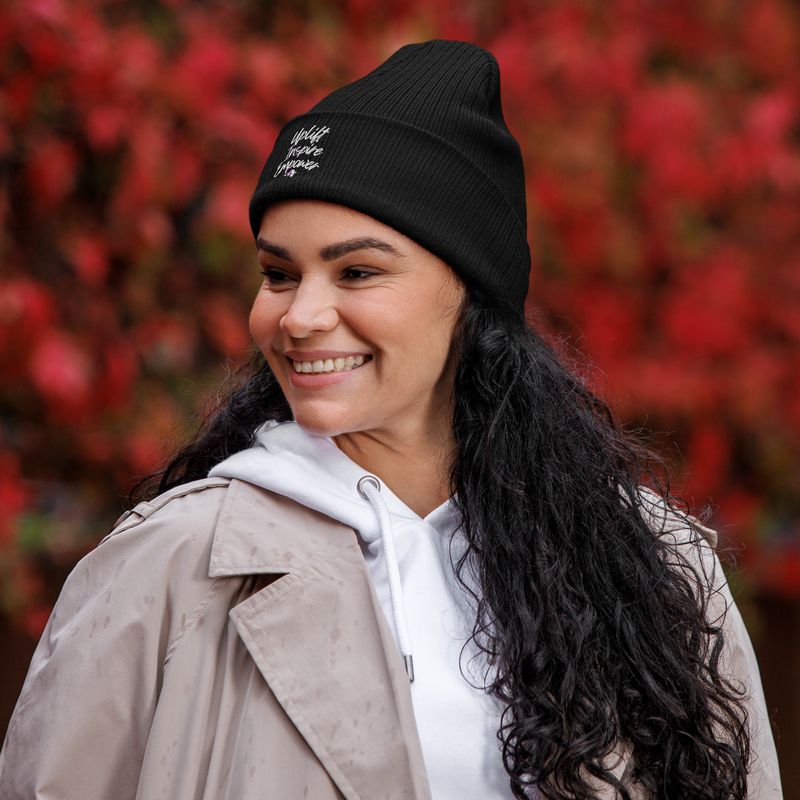 Uplift, Inspire, &amp; Empower Organic ribbed beanie