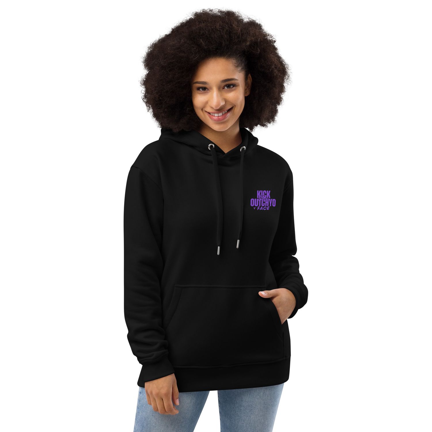Uplift, Inspire, &amp; Empower Purple Stitching hoodie