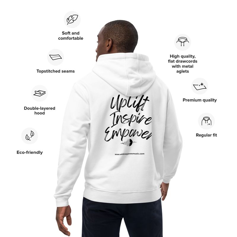 Uplift, Inspire, &amp; Empower White hoodie