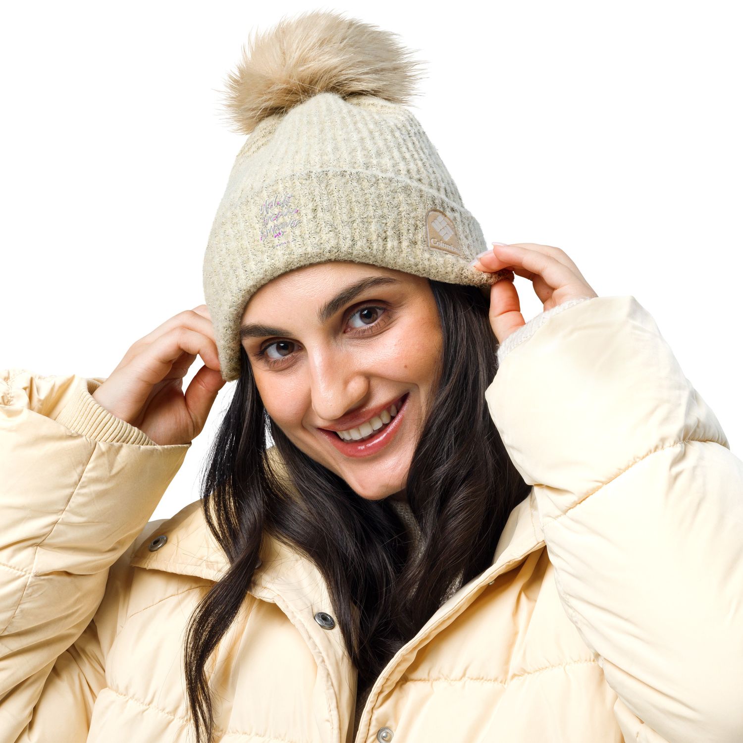 Uplift, Inspire, &amp; Empower Columbia pom-pom beanie