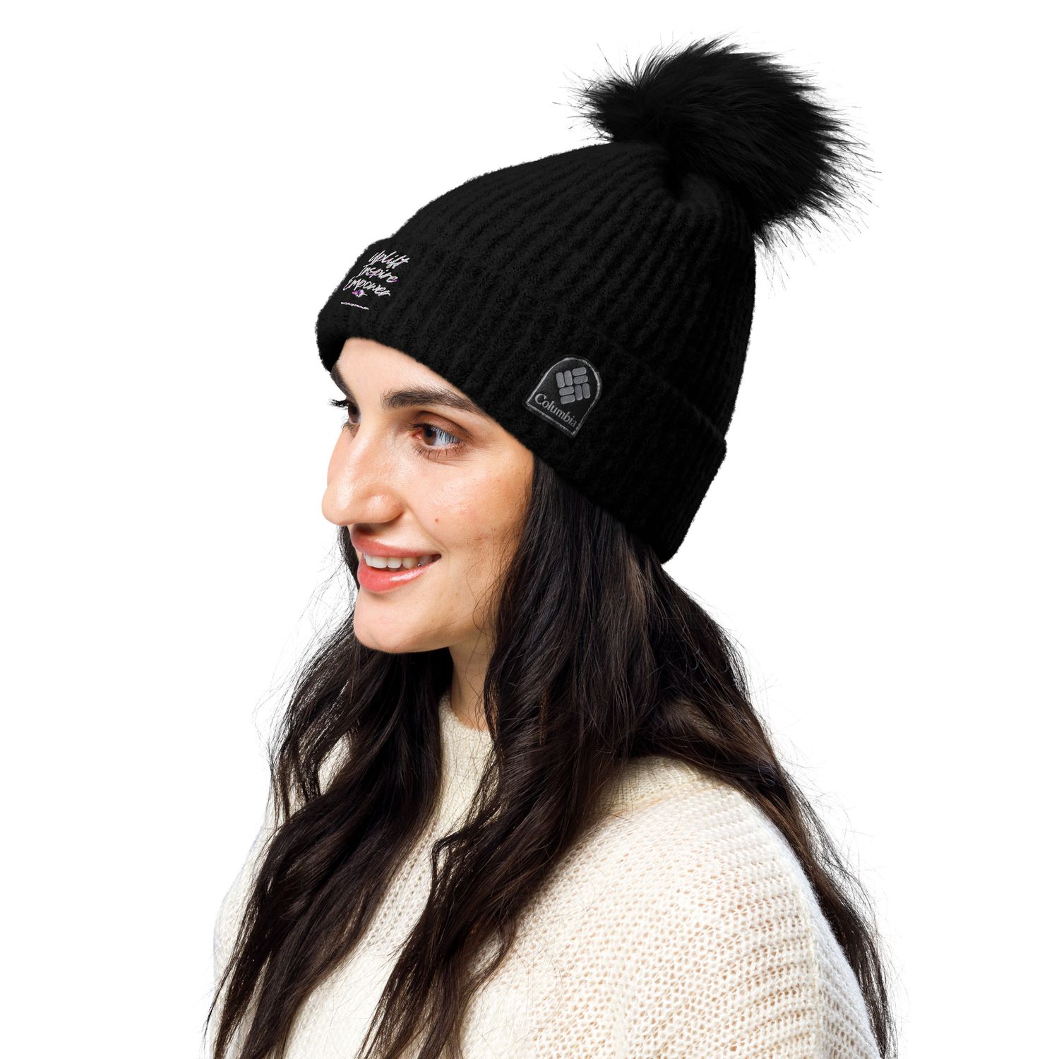 Uplift, Inspire, &amp; Empower Columbia pom-pom beanie